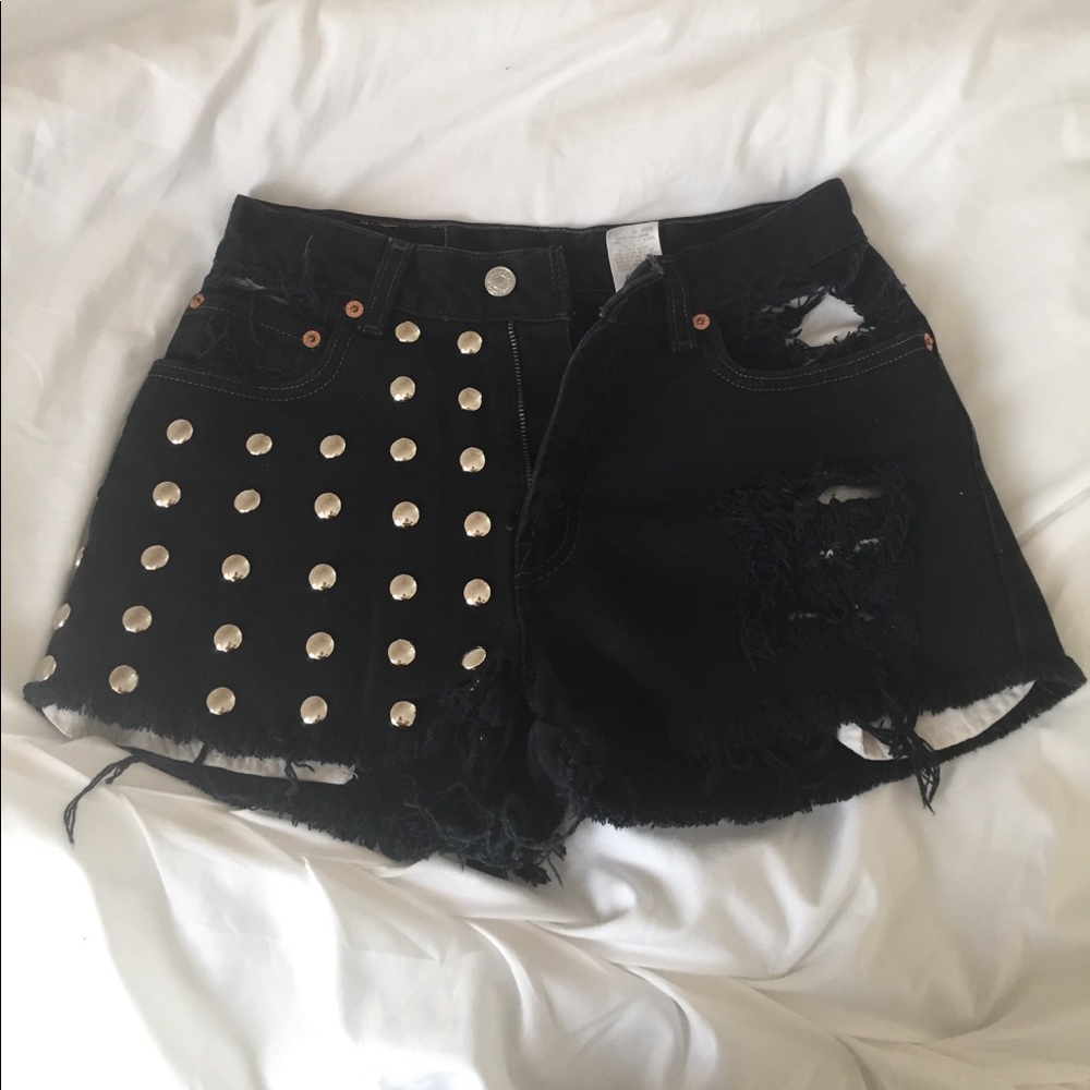 Vintage Levi cut offs with studs
